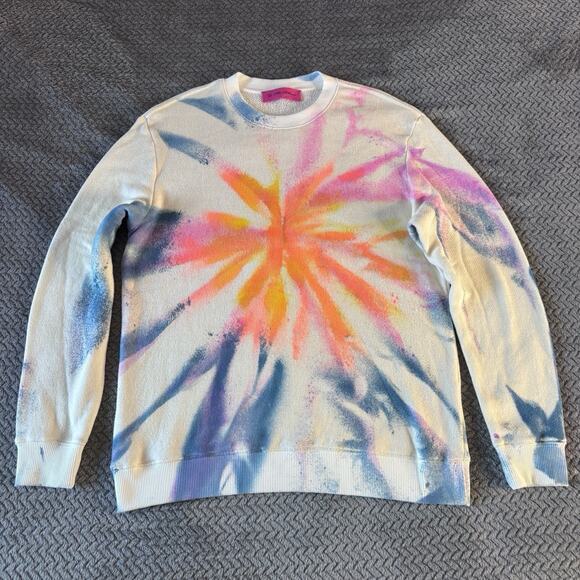 The Elder Statesman Tie-Dye Crewneck Sweater Medium - Picture 3 of 8